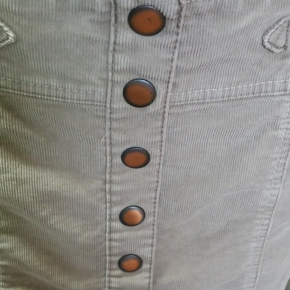 Gap mini cord gray skirt sz 4 - Picture 2 of 3